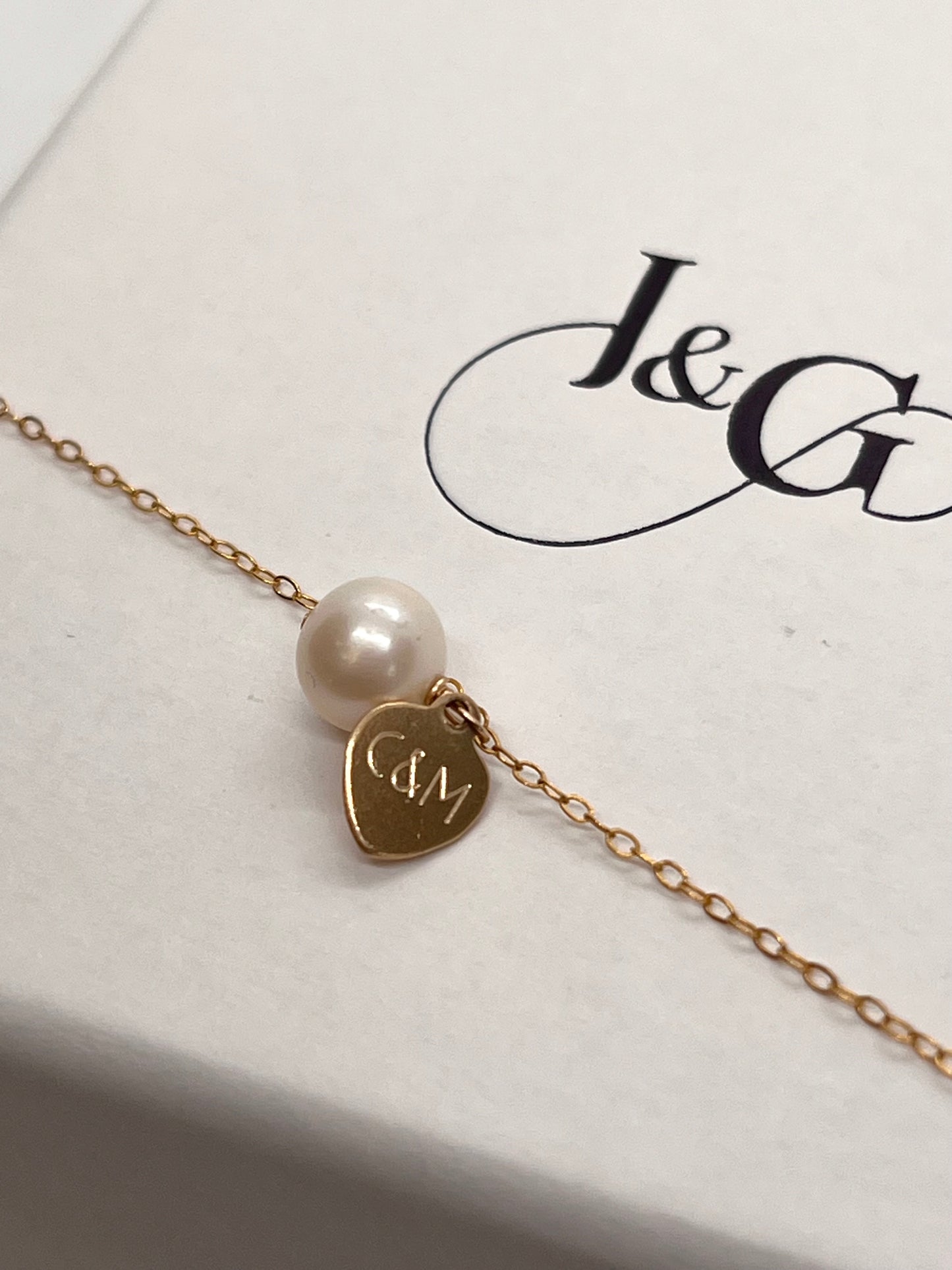 Esmè Personalised Charm And Pearl Bracelet