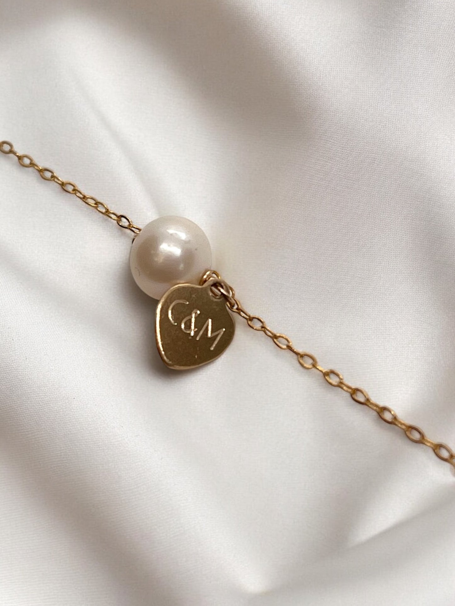 Esmè Personalised Charm And Pearl Bracelet
