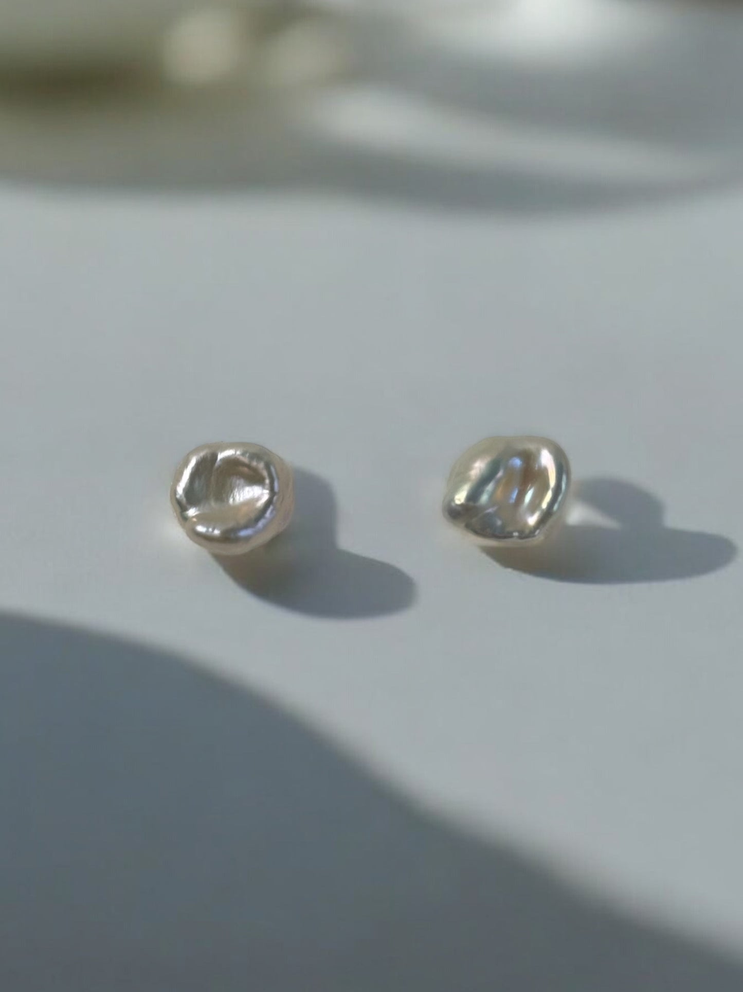 Elsie Large Keshi Pearl Studs
