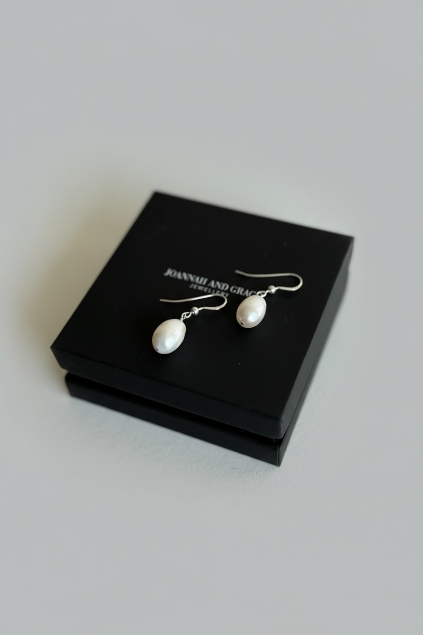 Faye Teardrop Pearl Hook Earrings