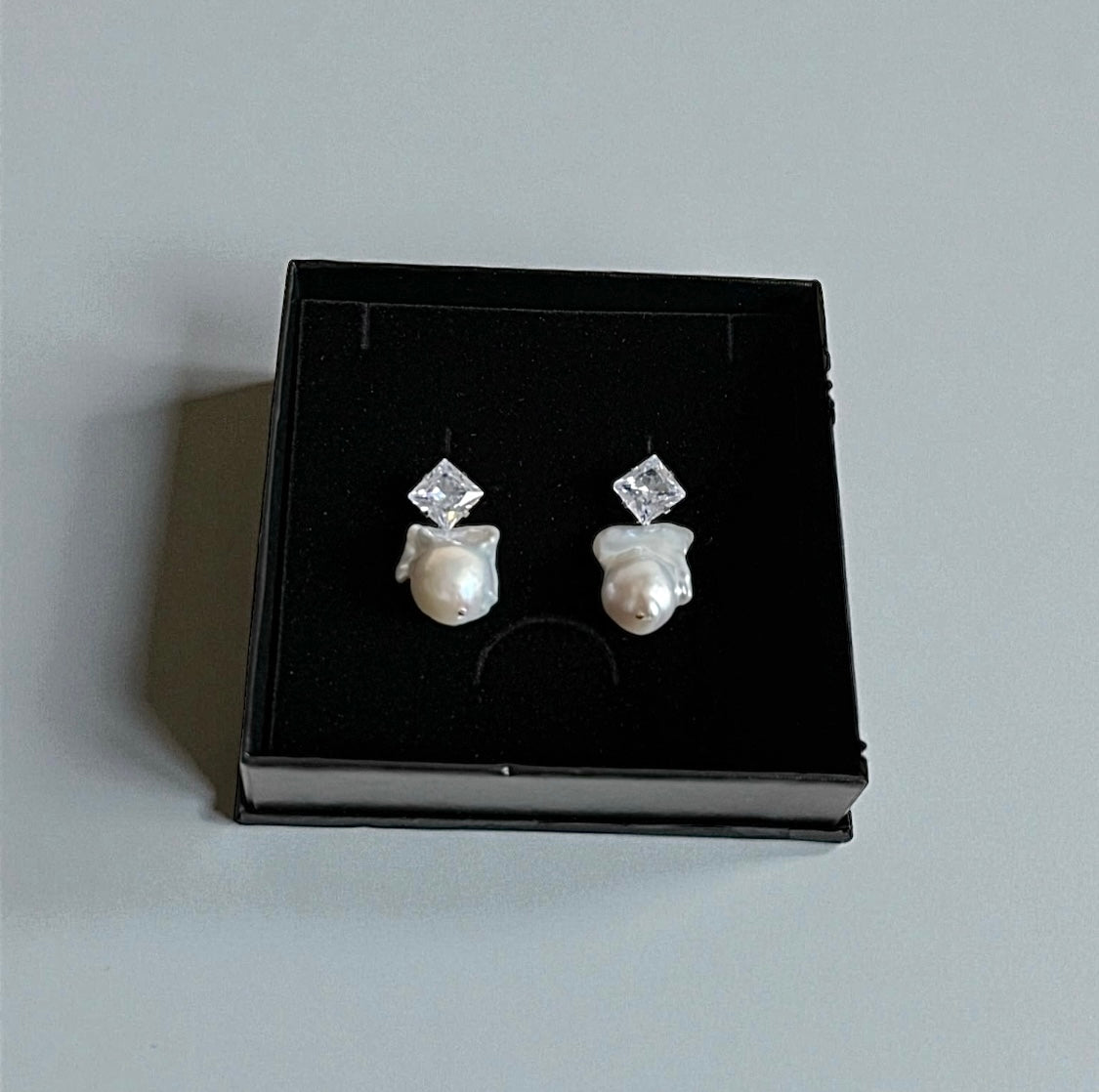 Lyra Detachable Baroque Pearl & Crystal Stud Earrings