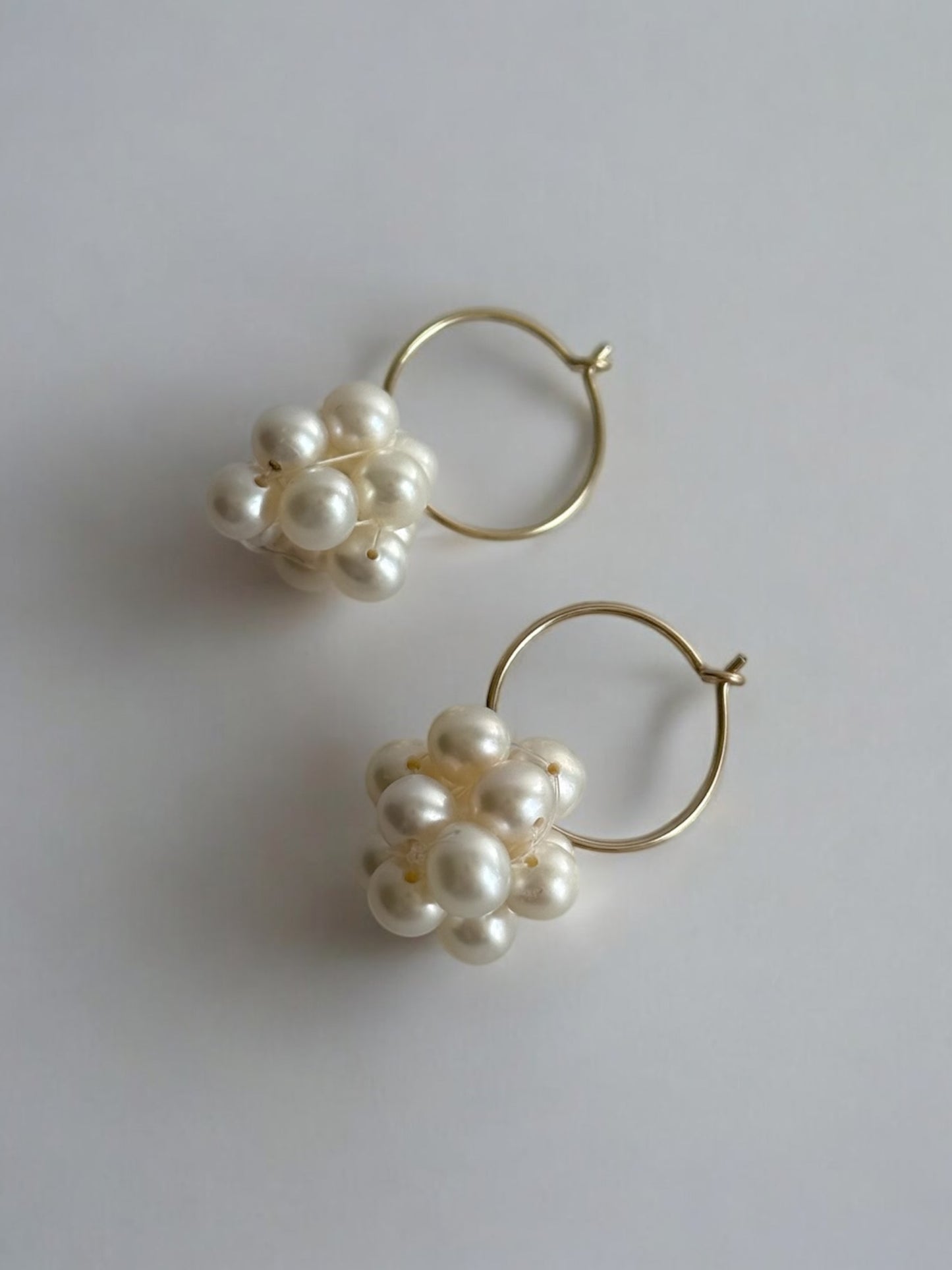 Francesca Pearl Cluster Hoops
