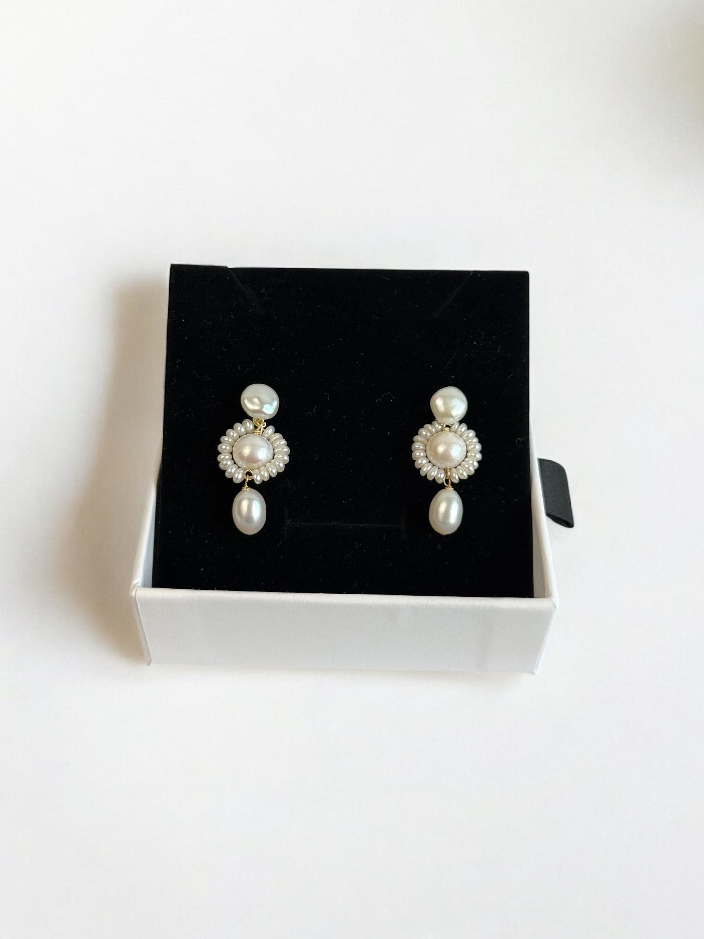 Ophelia Pearl wrapped Detachable Earrings