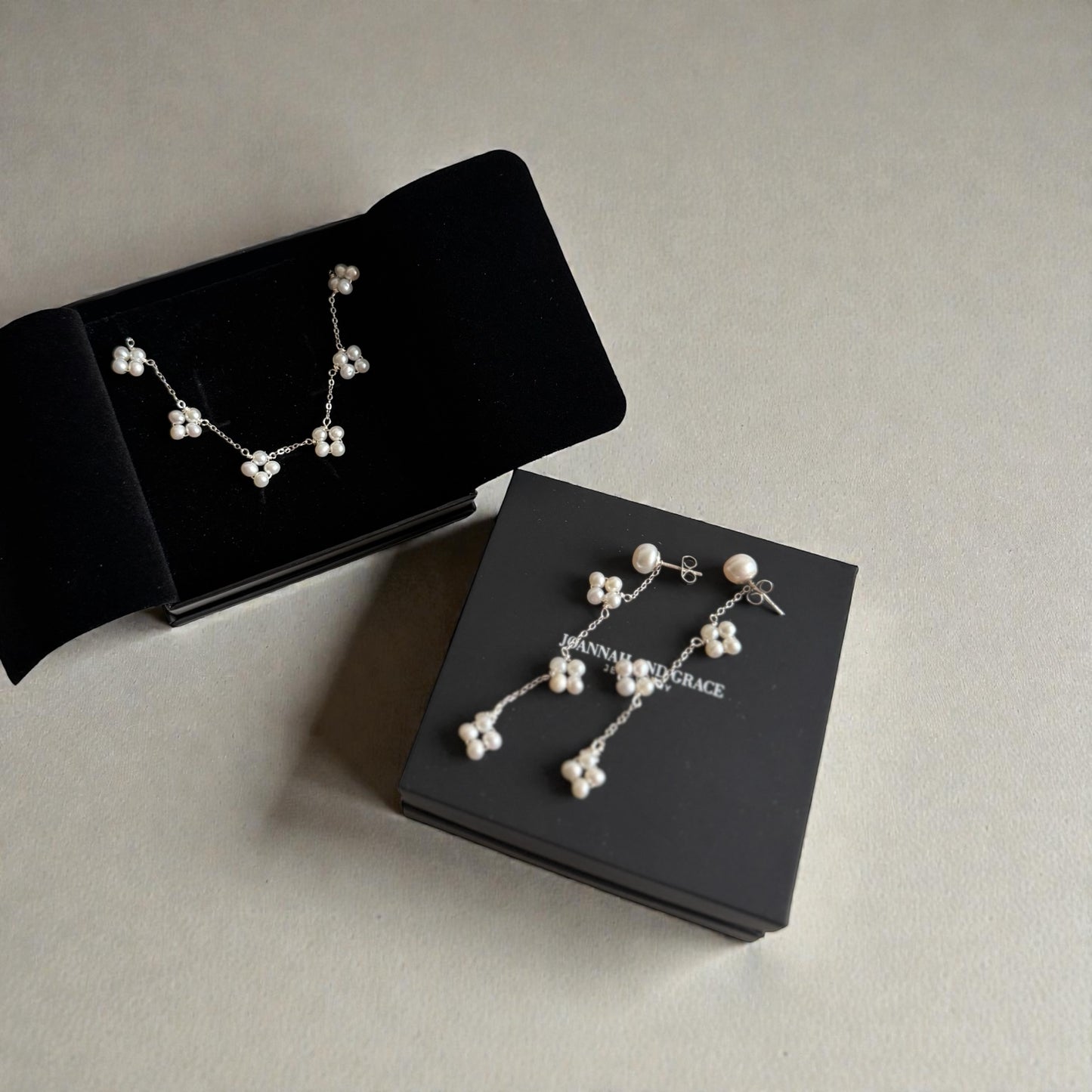 Noémie Pearl Cluster Drop Detachable Earrings