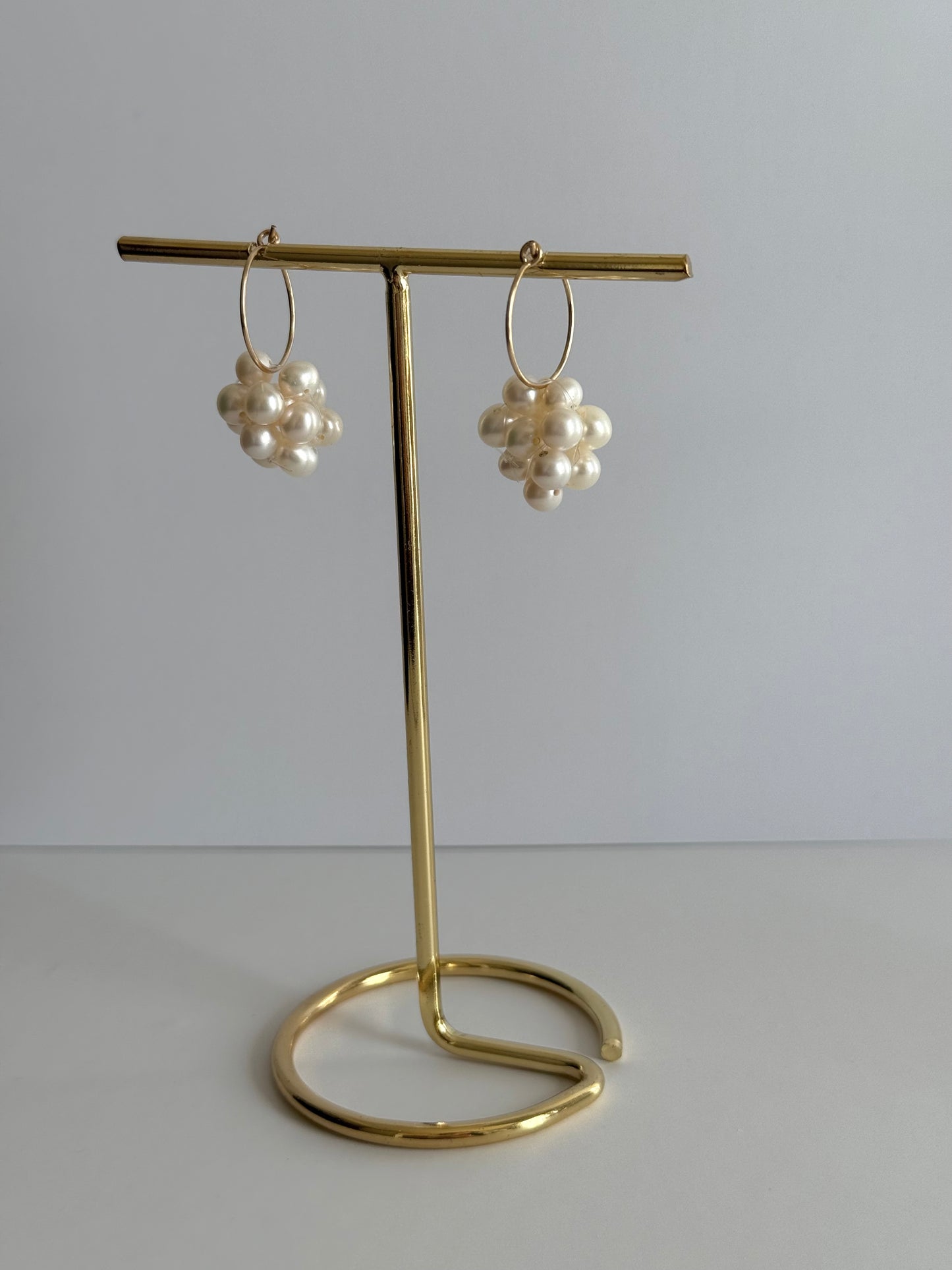 Francesca Pearl Cluster Hoops