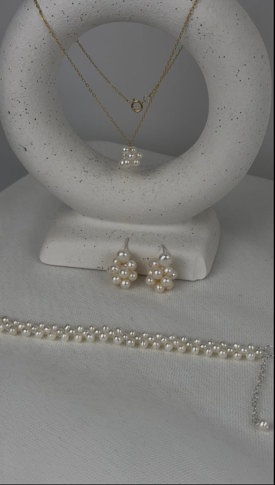 Lucia Pearl Cluster Earrings