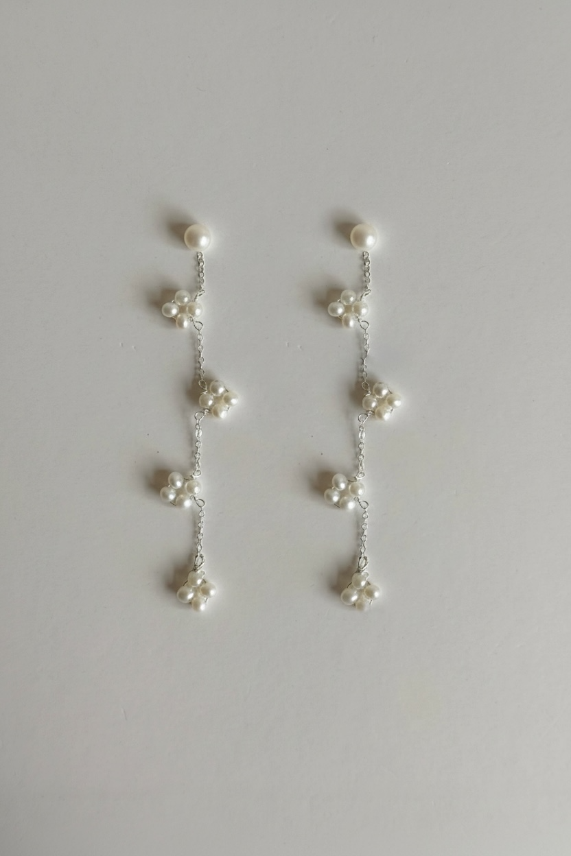 Noémie Choker & Earring Pearl Cluster Set