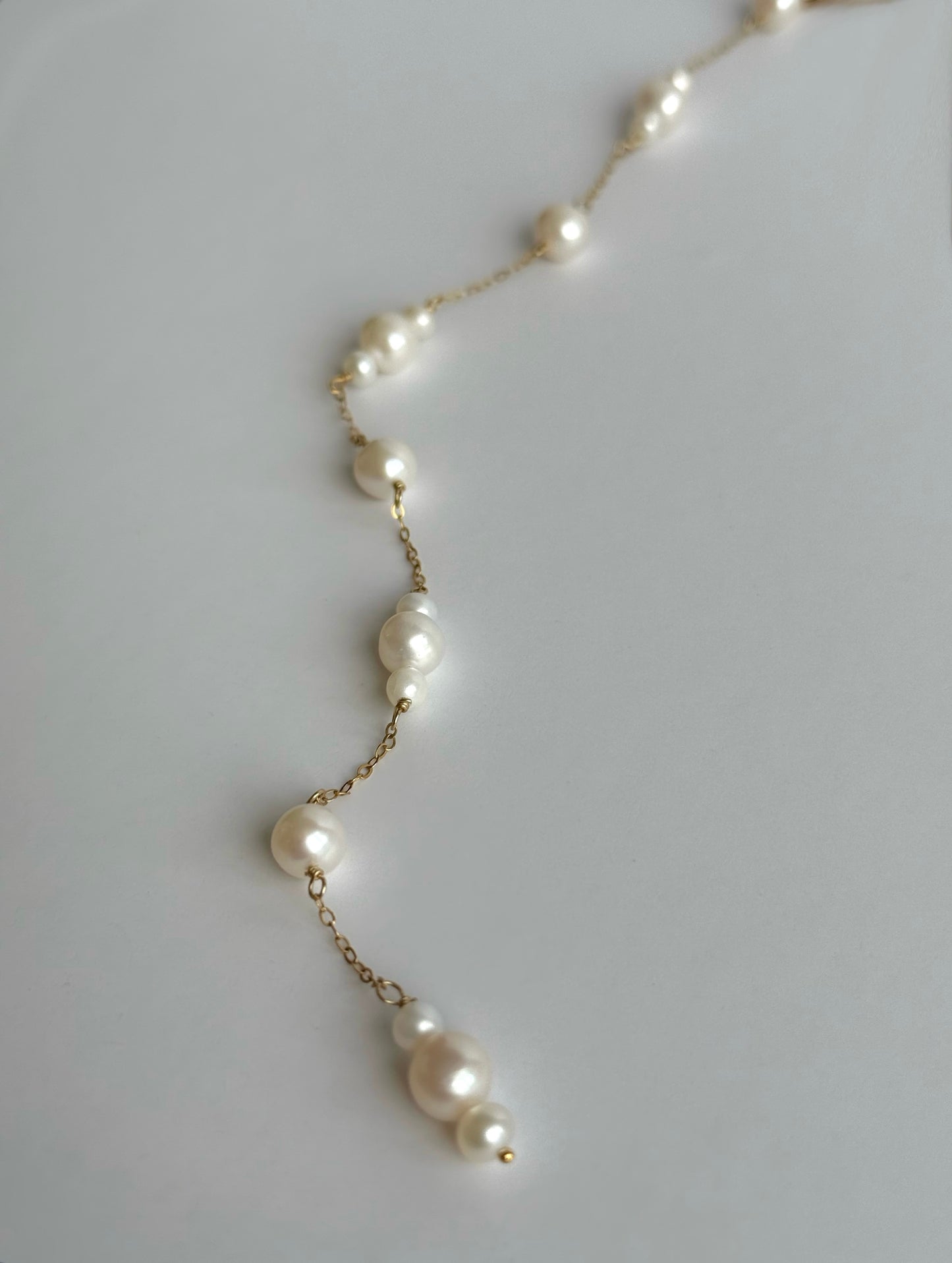 Gracie Freshwater Round Pearl Backlace