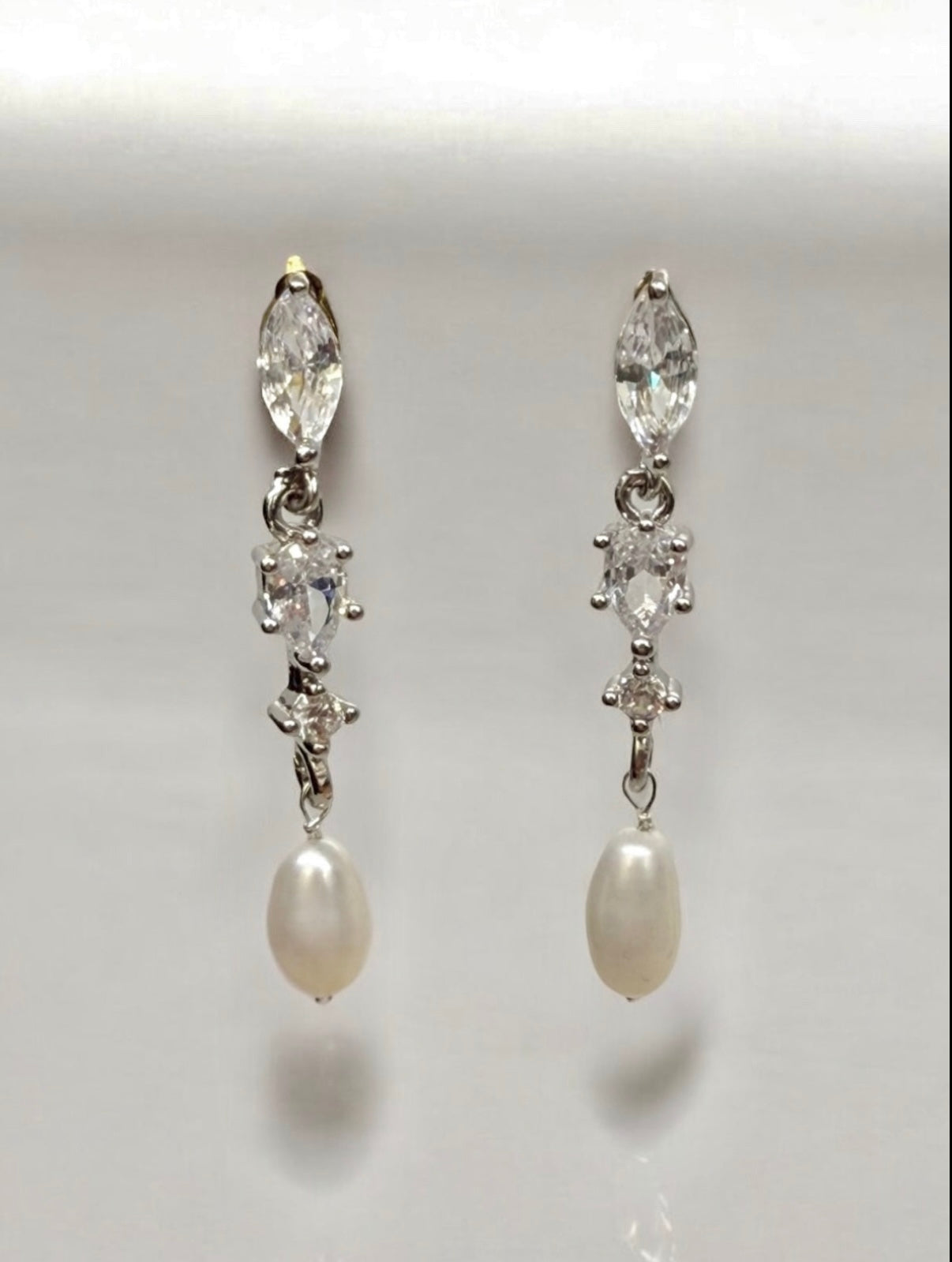 Sofia Cubic Zirconia Pearl Drop Earrings