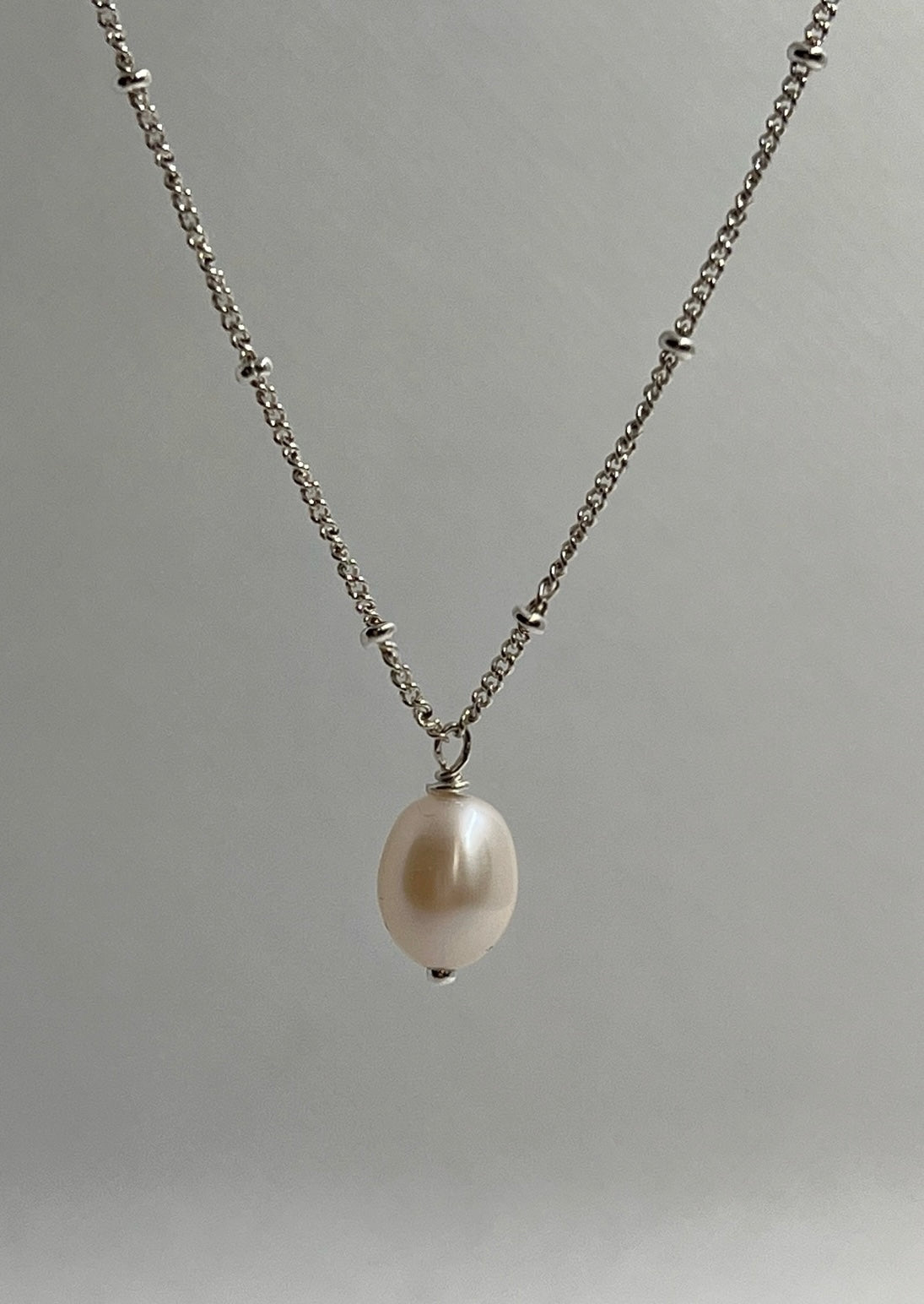 Serenity Sterling Silver Satellite Pearl Necklace
