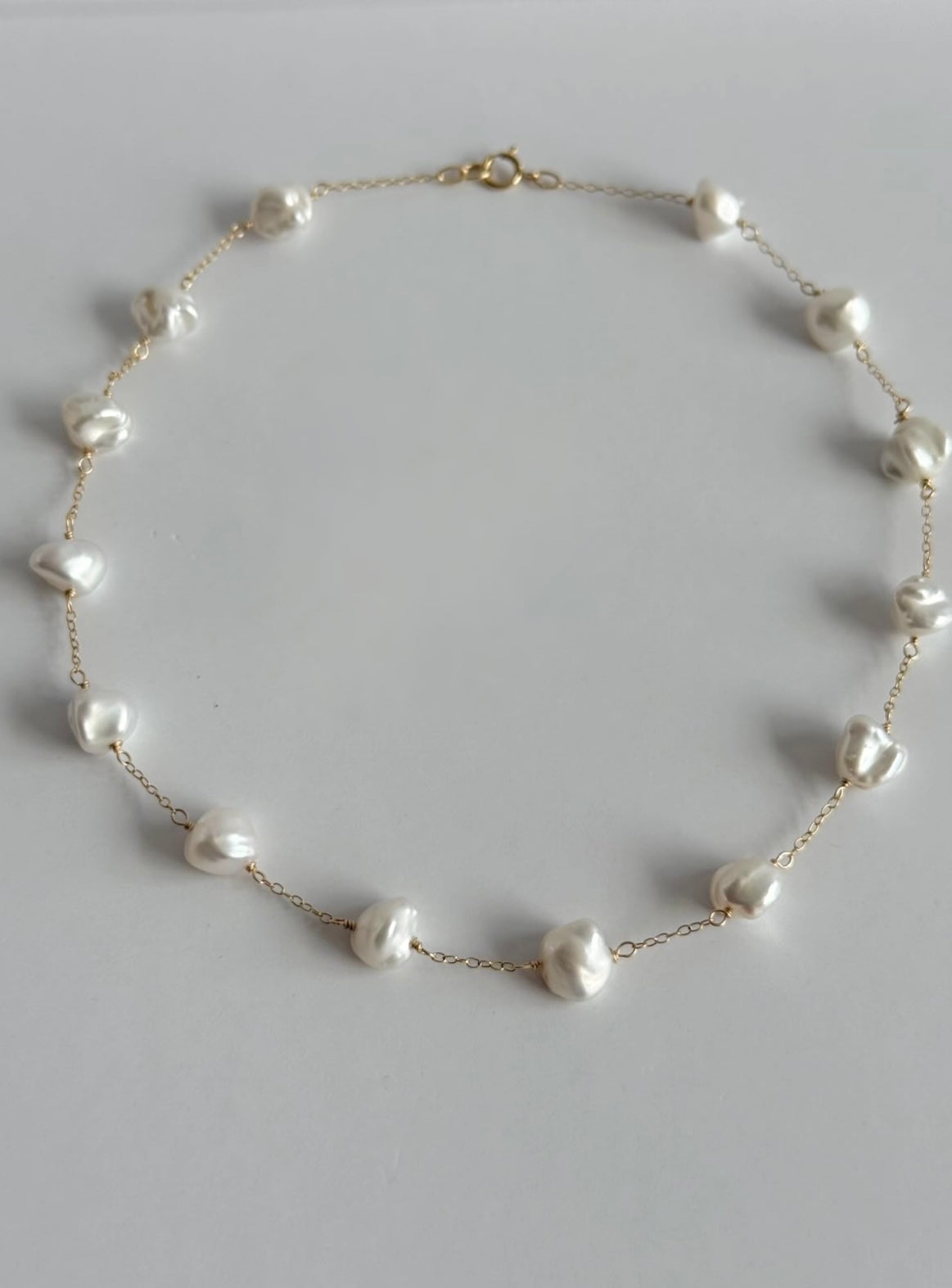 Isabella Keshi Pearl And Chain Choker