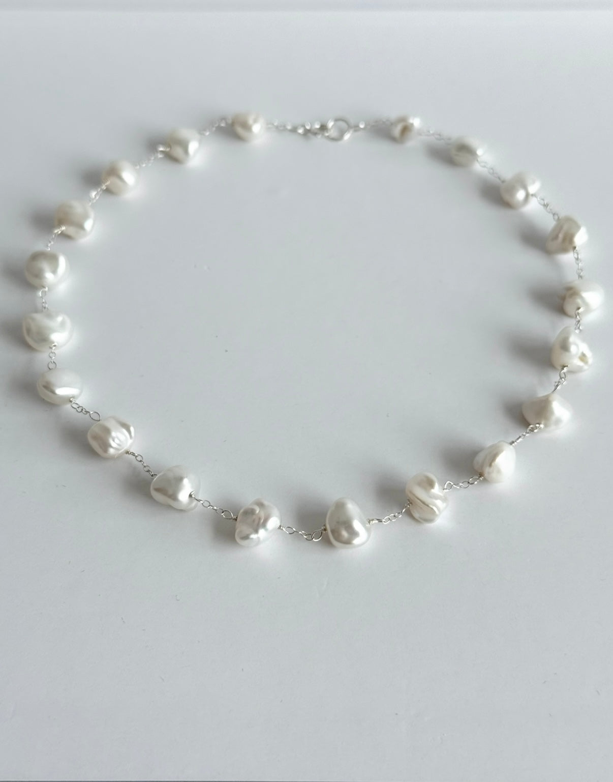 Isabella Keshi Pearl And Chain Choker
