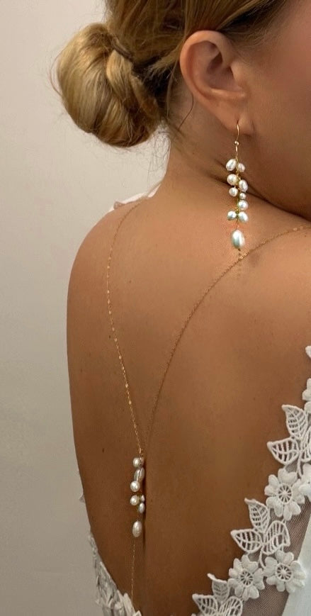Adeline Baroque Cluster Pearl Backlace