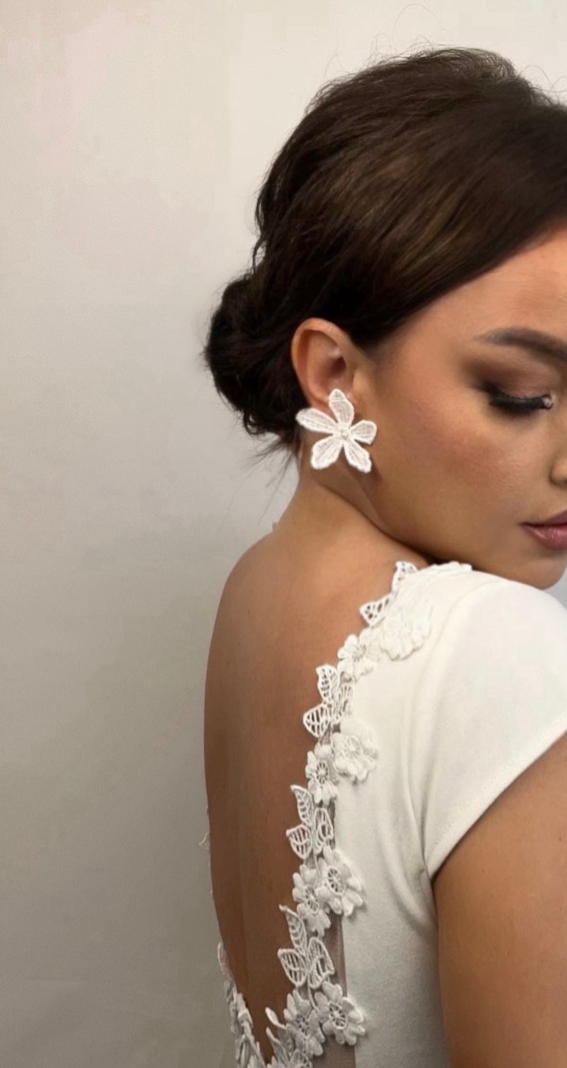 Fleur Fabric Flower And Akoya Pearl Earrings