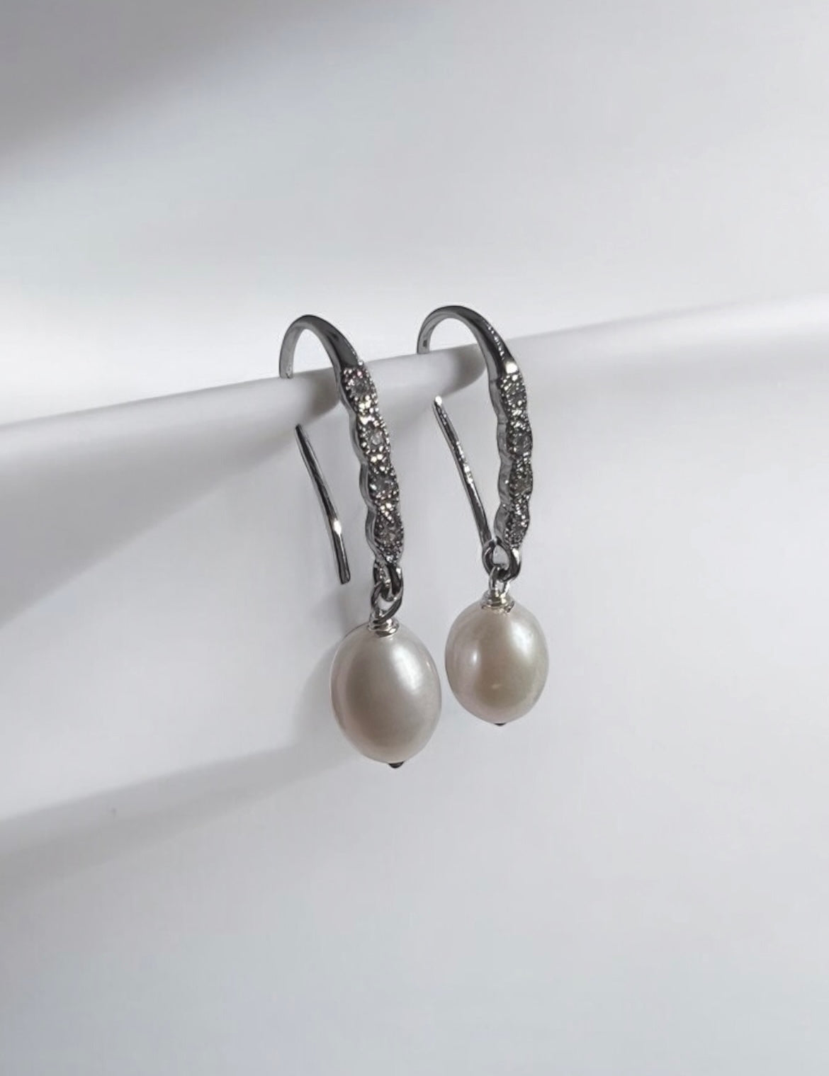 Florence French Hook Pearl Drop Earrings