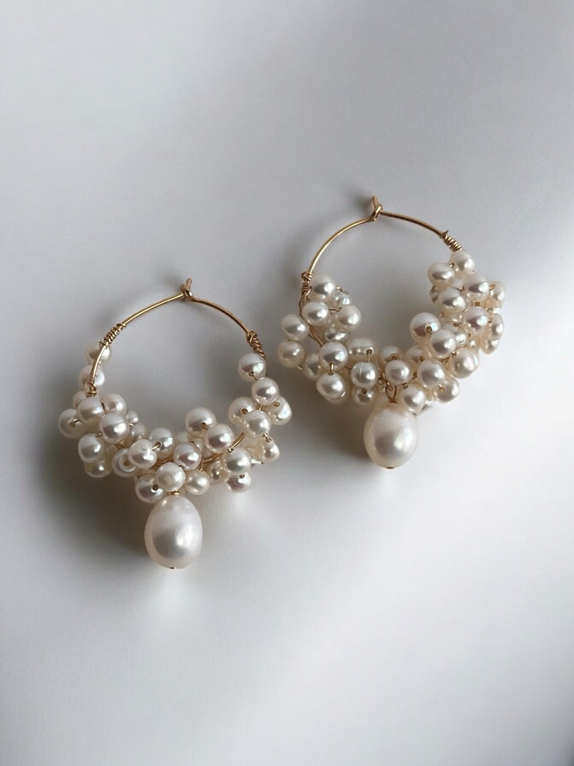 Selina Freshwater Pearl Beaded Hoops