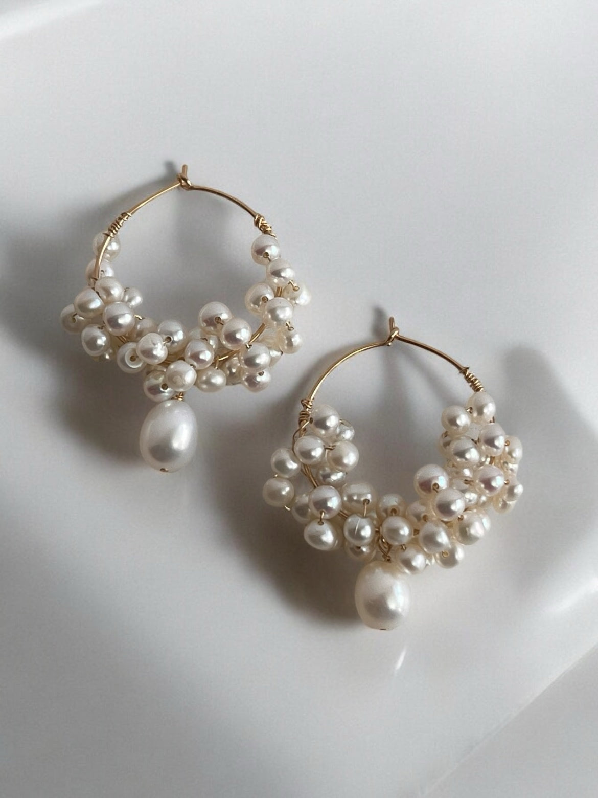 Selina Freshwater Pearl Beaded Hoops