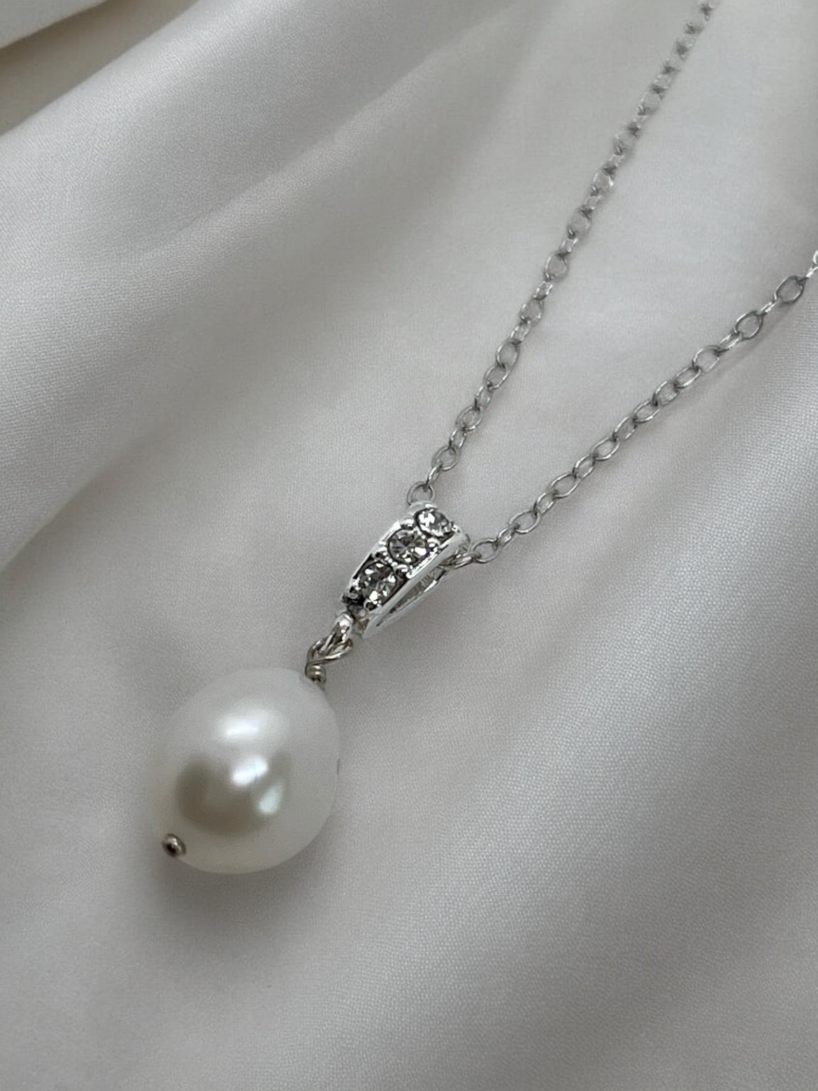 Arden Cubic Zirconia Pearl Pendant Necklace