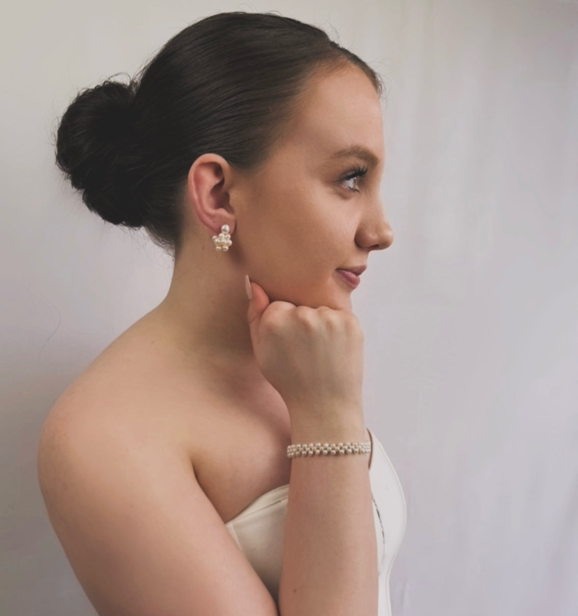 Lucia Pearl Cluster Earrings