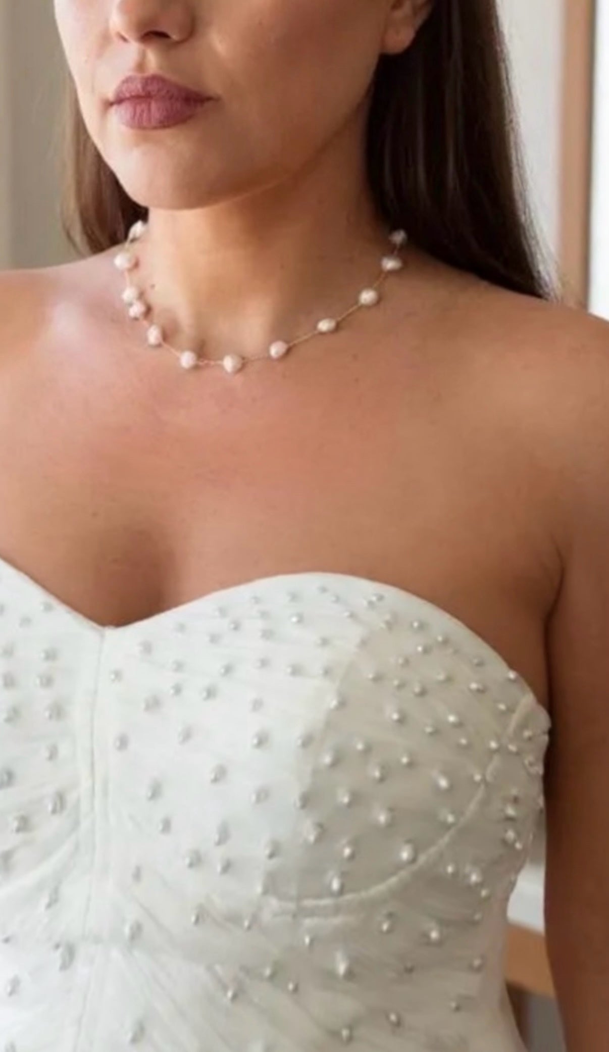 Isabella Keshi Pearl And Chain Choker