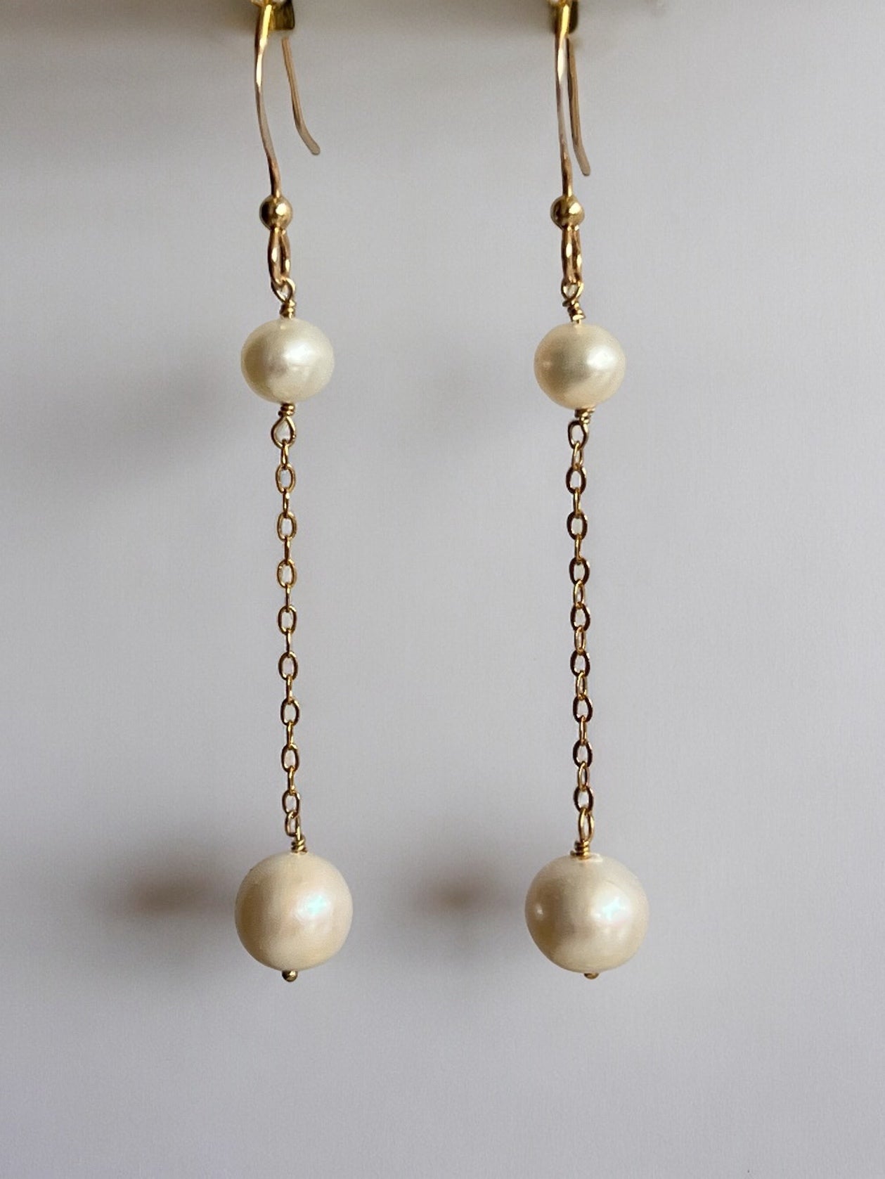 Odette Freshwatwer Pearl Chain Drop Earrings
