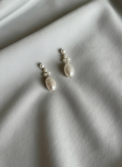 Willow Detachable Cluster Pearl Earrings