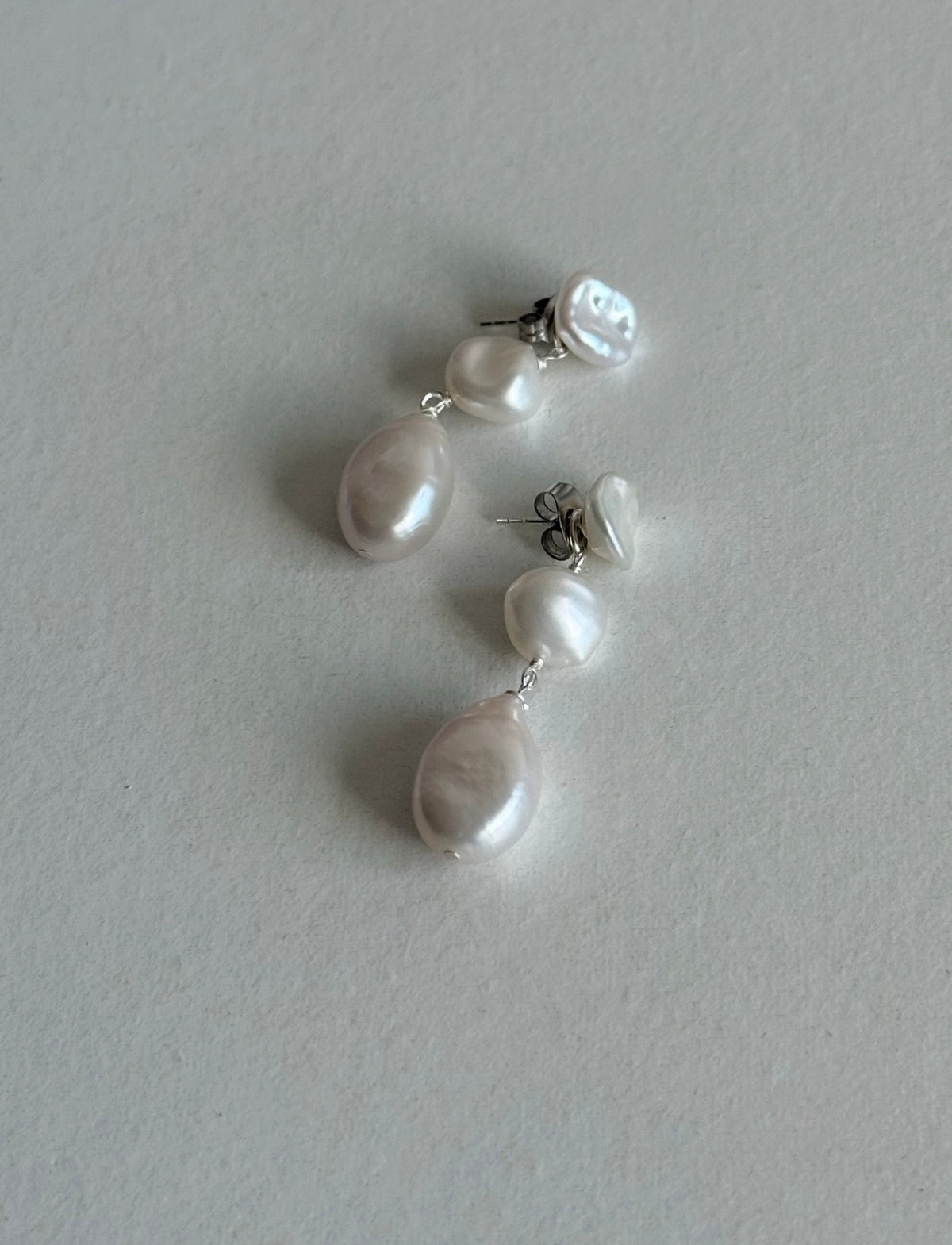 Isabella Triple Pearl Detachable Earrings
