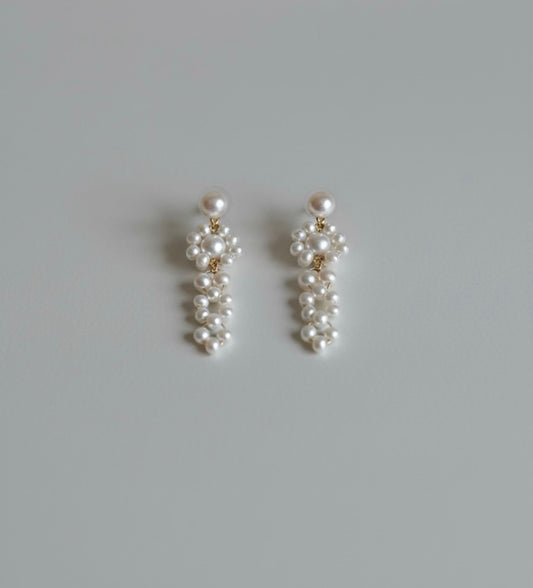 Romy Pearl cluster Earrings
