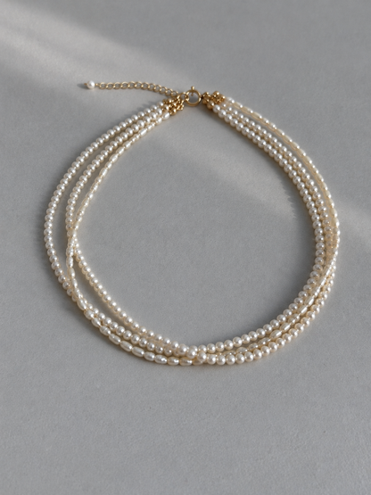 Anaïs Three Strand Pearl Choker