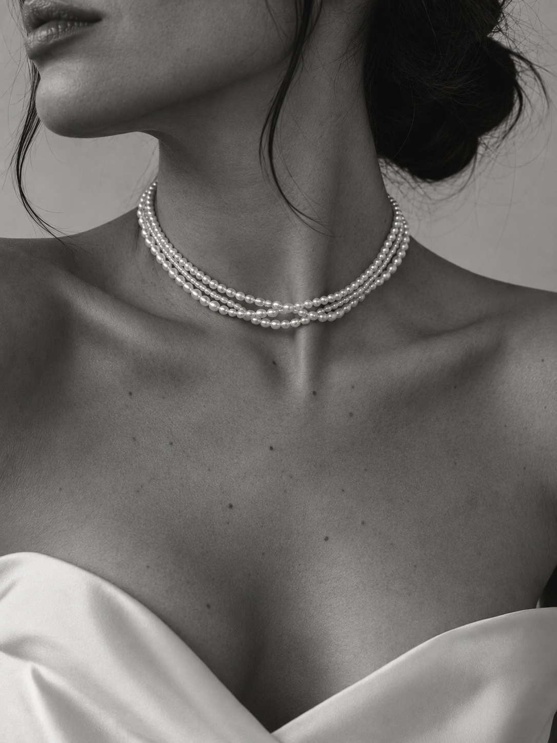 Anaïs Three Strand Pearl Choker