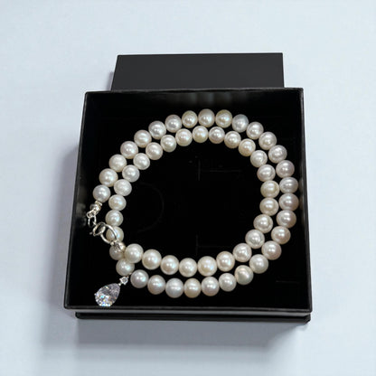 Valentina Pearl Choker With Cubic Zirconia Pendant