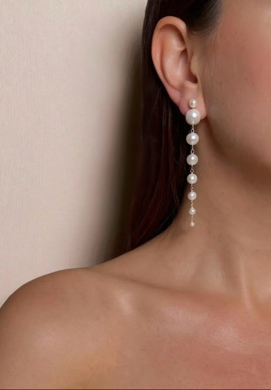 Gigi Statement Pearl Drop Earrings