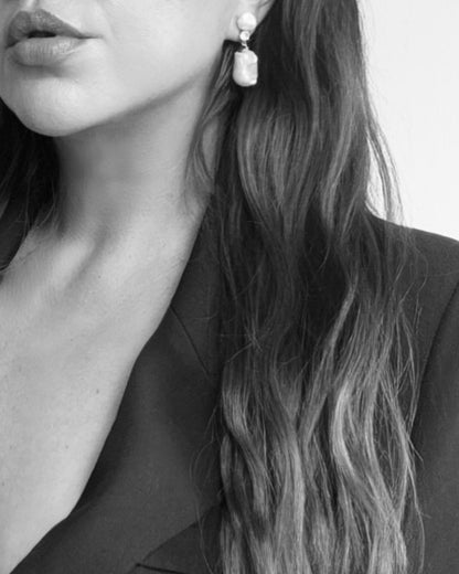 Solenne Baroque Pearl & Cubic Zirconia Detachable Earrings