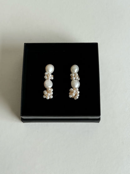 Isadora Freshwater Pearl Cluster Earrings