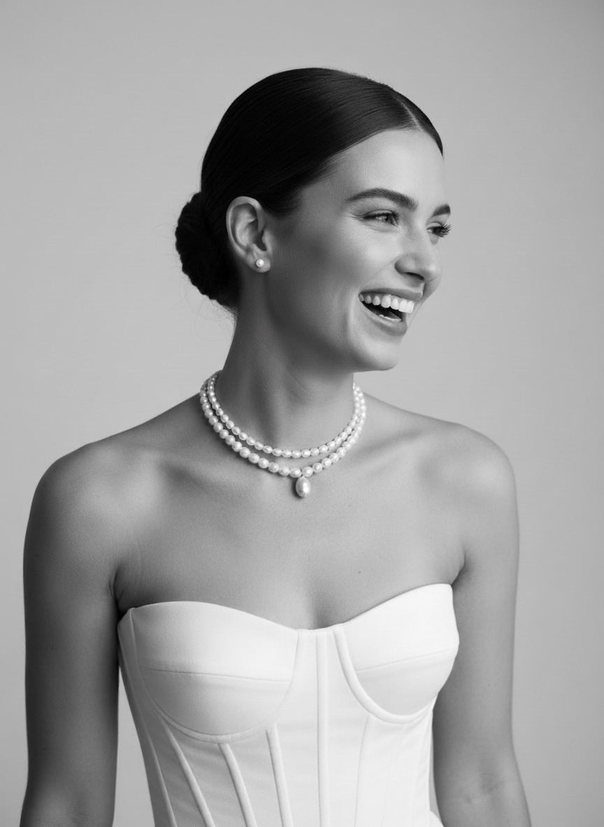 Aveline double baroque Pearl Choker