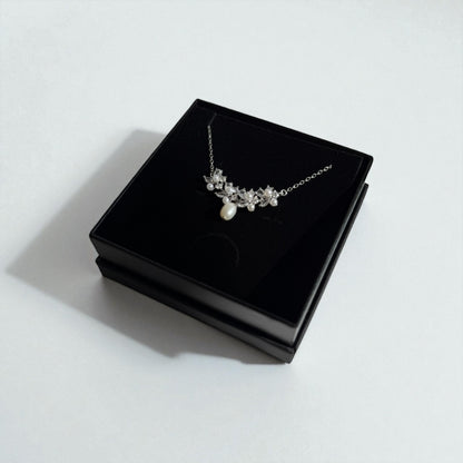 Theia V-shaped Pearl Pendant Necklace