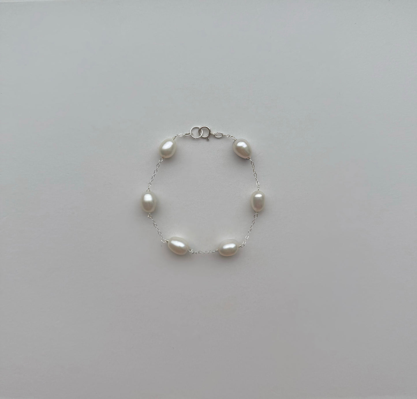 Kayla Teardrop Freshwater Pearl and Chain Bracelet