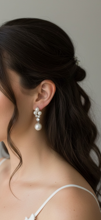 Juliette Pearl Cubic Zirconia Earrings
