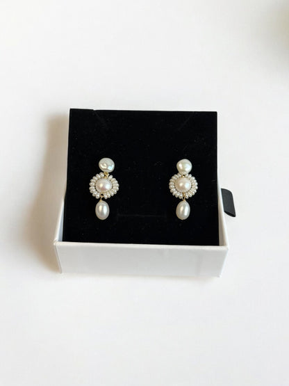 Ophelia Pearl wrapped Detachable Earrings