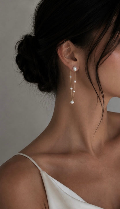 Lila Chain Loop Earrings