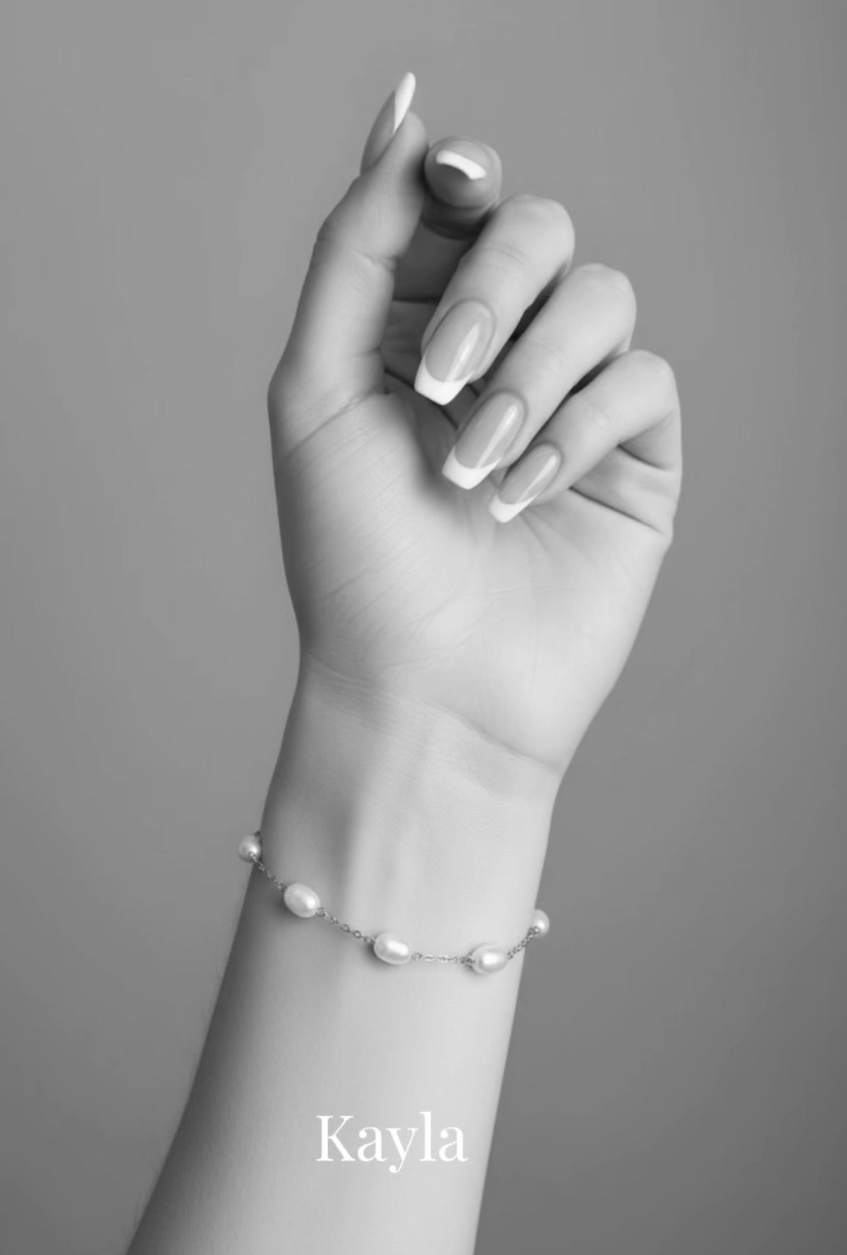 Kayla Teardrop Freshwater Pearl and Chain Bracelet