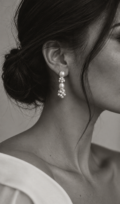 Isadora Freshwater Pearl Cluster Earrings