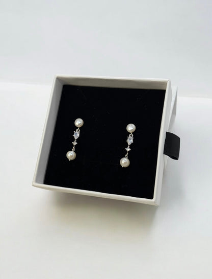 Clara Cubic zirconia Pearl Set