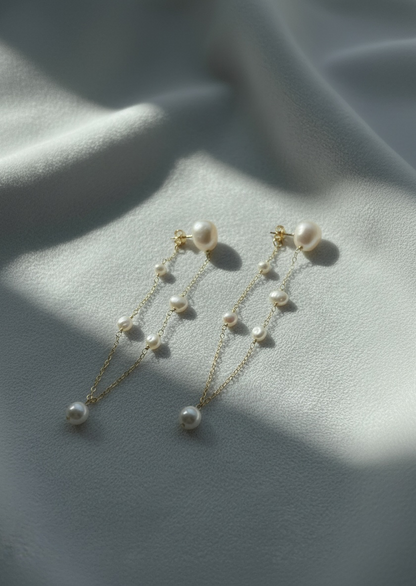 Lila Chain Loop Earrings