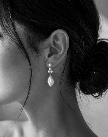 Willow Detachable Cluster Pearl Earrings