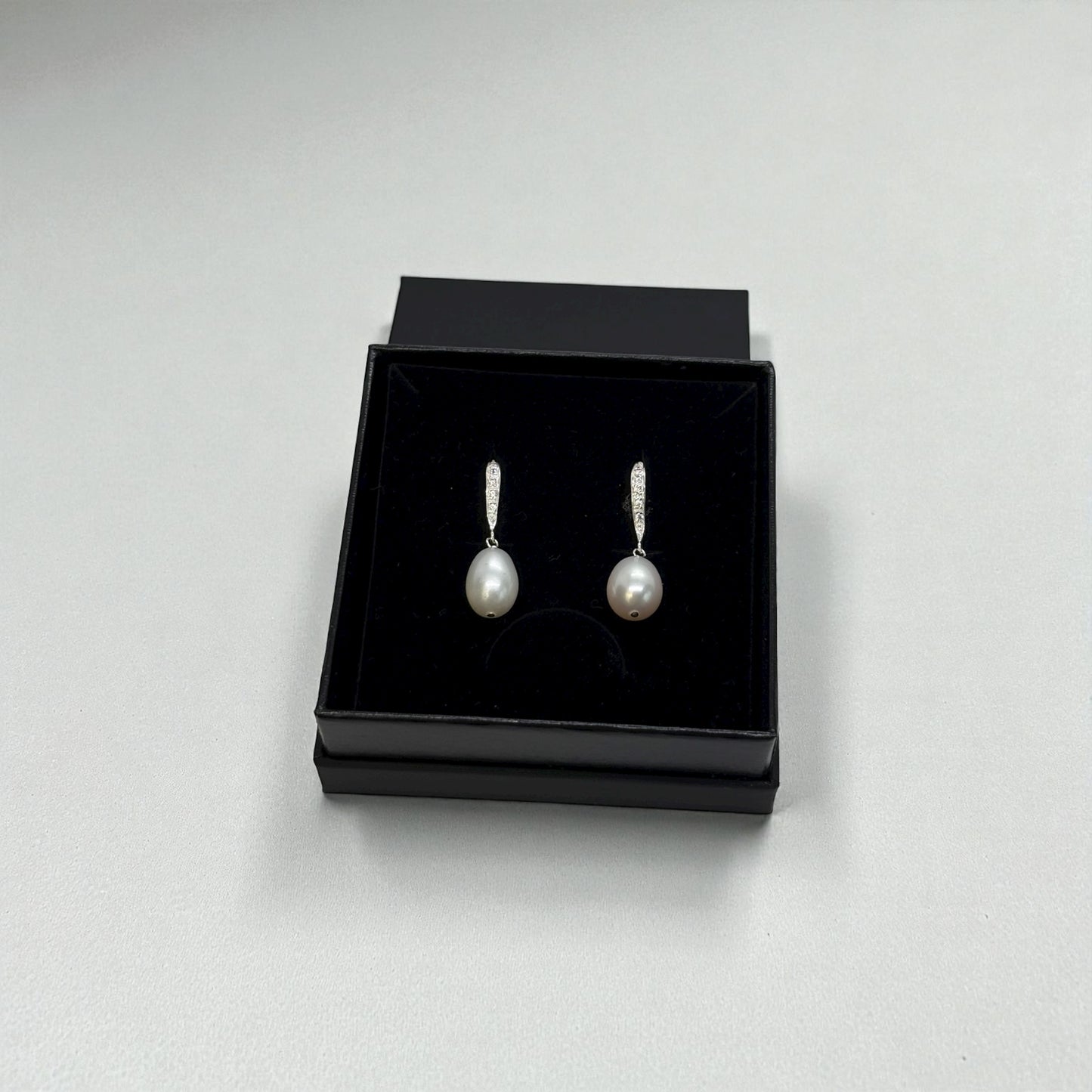 Wynter Cubic Zirconia and Pearl Drop Hook Earrings