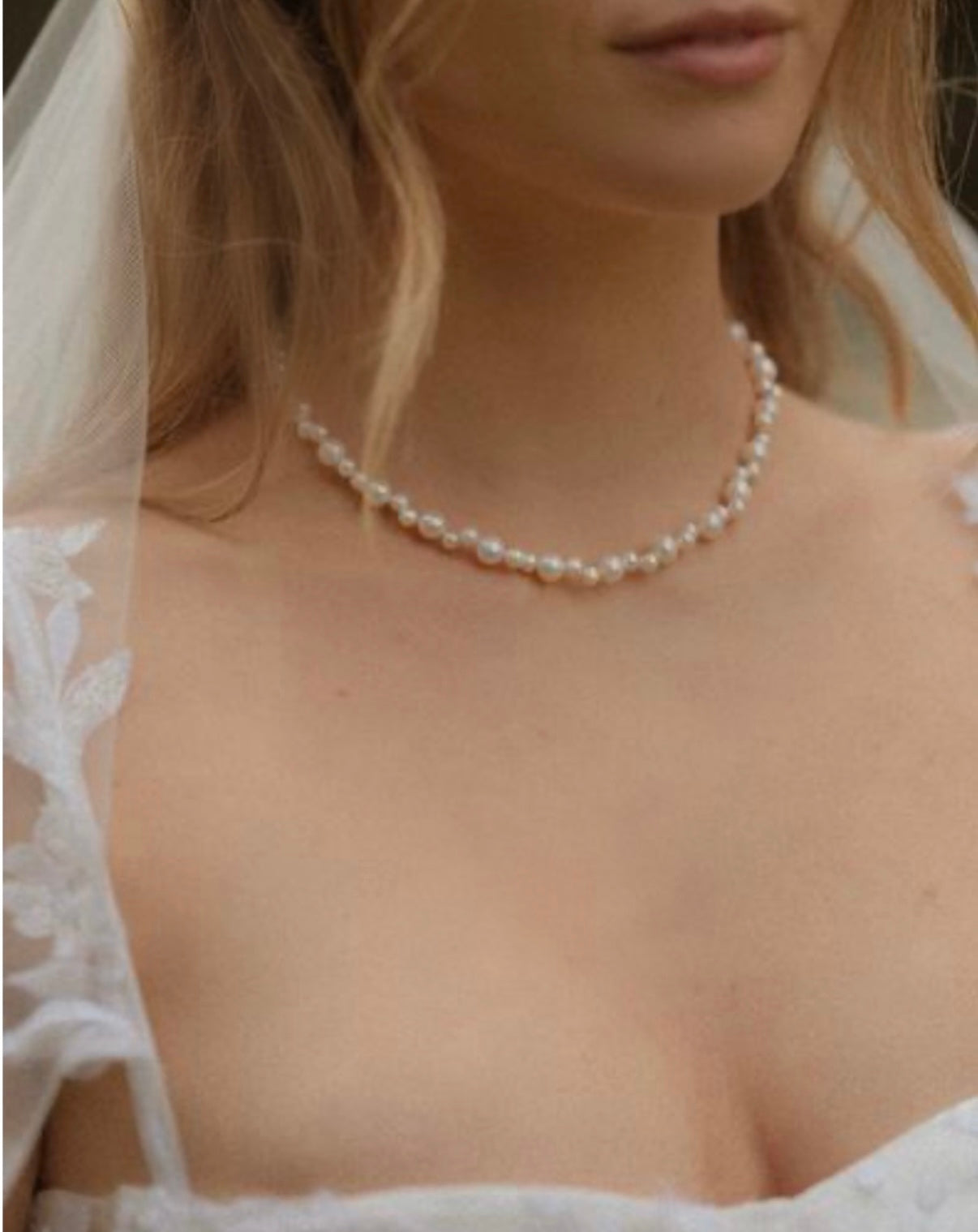 Madelyn 3D Effect Freshwater Pearl Choker