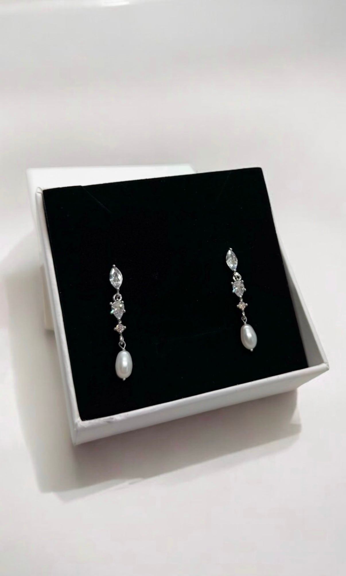 Sofia Cubic Zirconia Pearl Drop Earrings