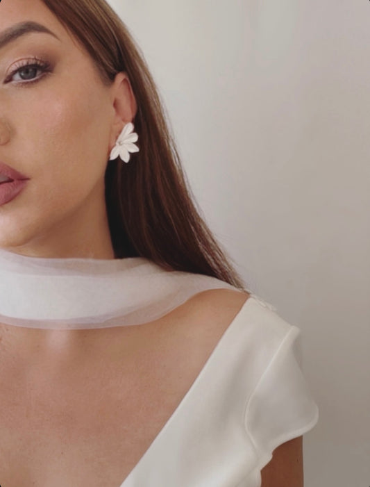 Rosalie Floral And Pearl Earrings