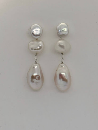 Isabella Triple Pearl Detachable Earrings